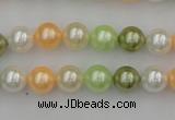 CSB307 15.5 inches 8mm round mixed color shell pearl beads