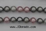 CSB315 15.5 inches 8mm round mixed color shell pearl beads