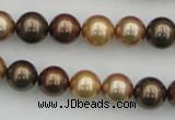 CSB342 15.5 inches 10mm round mixed color shell pearl beads