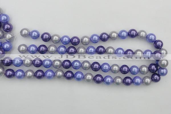 CSB369 15.5 inches 12mm round mixed color shell pearl beads