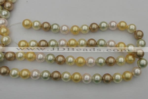 CSB372 15.5 inches 14mm round mixed color shell pearl beads