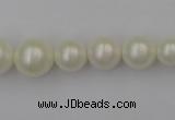 CSB401 15.5 inches 8mm - 16mm round shell pearl beads