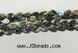 CSB4136 15.5 inches 10*14mm flat teardrop abalone shell beads