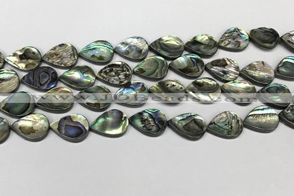 CSB4137 15.5 inches 12*16mm flat teardrop abalone shell beads