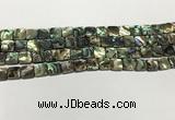 CSB4143 15.5 inches 8*8mm square abalone shell beads wholesale