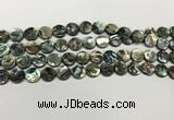 CSB4168 15.5 inches 8mm coin abalone shell beads wholesale