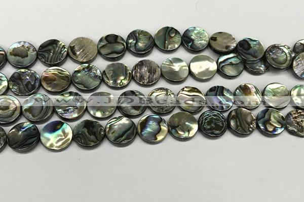 CSB4170 15.5 inches 12*12mm coin abalone shell beads wholesale