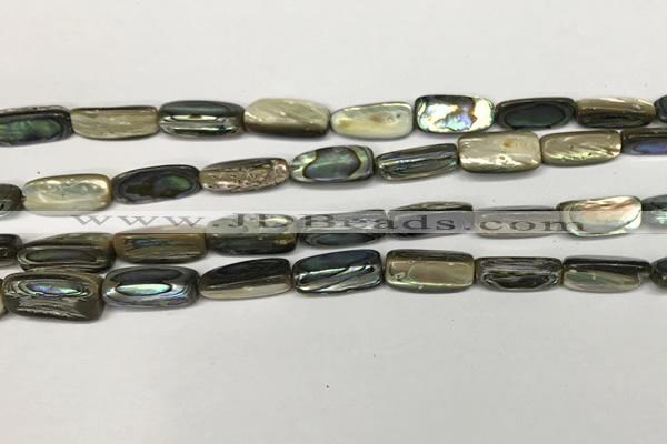 CSB4176 15.5 inches 8*16mm trihedron abalone shell beads wholesale