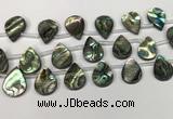 CSB4189 Top drilled 15*20mm flat teardrop balone shell beads