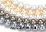 CSB49 16 inches 12mm round shell pearl beads Wholesale