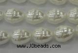 CSB557 15.5 inches 12*15mm whorl teardrop shell pearl beads