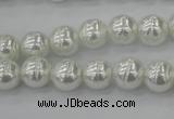 CSB600 15.5 inches 10mm whorl round shell pearl beads