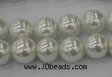 CSB610 15.5 inches 12mm whorl round shell pearl beads