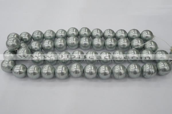 CSB646 15.5 inches 18mm whorl round shell pearl beads