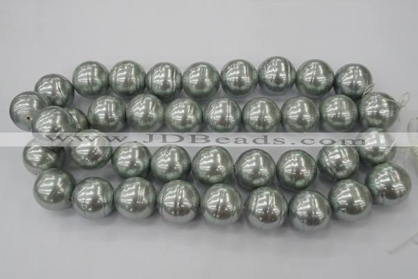 CSB661 15.5 inches 22mm whorl round shell pearl beads