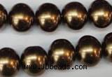 CSB806 15.5 inches 13*15mm oval shell pearl beads wholesale