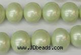 CSB809 15.5 inches 13*15mm oval shell pearl beads wholesale