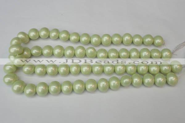 CSB809 15.5 inches 13*15mm oval shell pearl beads wholesale