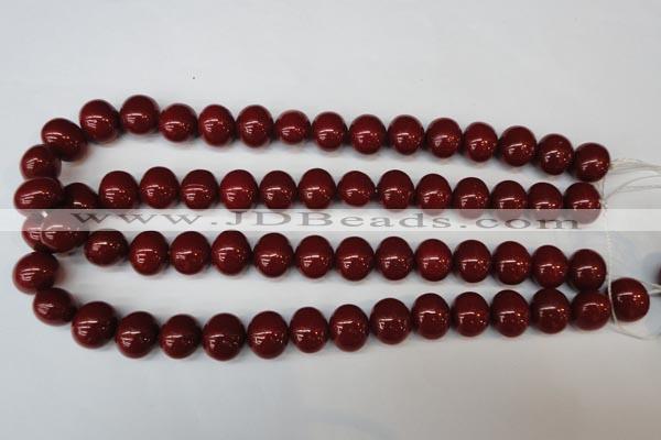 CSB811 15.5 inches 13*15mm oval shell pearl beads wholesale