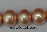 CSB828 15.5 inches 16*19mm oval shell pearl beads wholesale