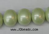 CSB831 15.5 inches 16*19mm oval shell pearl beads wholesale