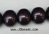 CSB839 15.5 inches 16*19mm oval shell pearl beads wholesale