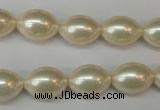 CSB845 15.5 inches 10*14mm rice shell pearl beads wholesale