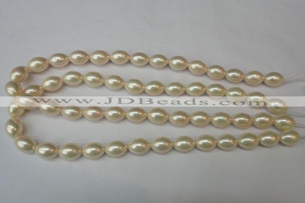 CSB845 15.5 inches 10*14mm rice shell pearl beads wholesale