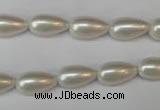 CSB855 15.5 inches 8*14mm teardrop shell pearl beads wholesale