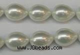 CSB868 15.5 inches 12*16mm teardrop shell pearl beads wholesale