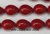 CSB869 15.5 inches 12*16mm teardrop shell pearl beads wholesale