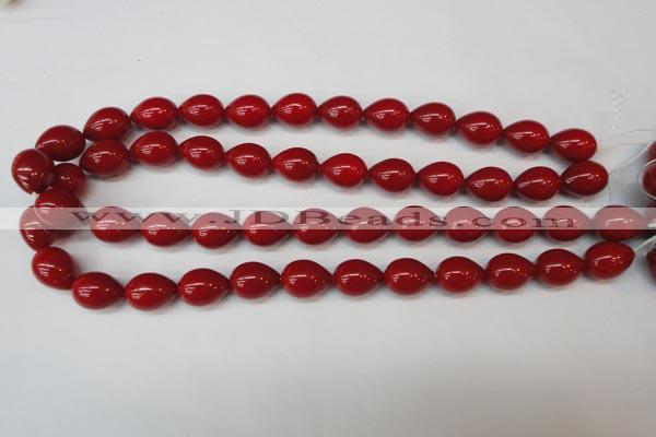 CSB869 15.5 inches 12*16mm teardrop shell pearl beads wholesale