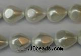 CSB890 15.5 inches 12*14mm teardrop shell pearl beads wholesale