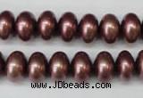 CSB906 15.5 inches 8*12mm rondelle shell pearl beads wholesale