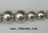 CSB921 15.5 inches 8mm - 14mm round shell pearl beads wholesale