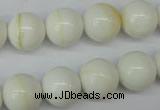 CSB955 15.5 inches 14mm round shell pearl beads wholesale