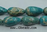 CSE06 15.5 inches 10*20mm teardrop natural sea sediment jasper beads