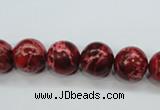 CSE164 15.5 inches 14mm round dyed natural sea sediment jasper beads