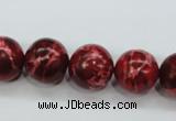 CSE166 15.5 inches 18mm round dyed natural sea sediment jasper beads