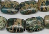 CSE5017 15.5 inches 15*20mm rectangle natural sea sediment jasper beads