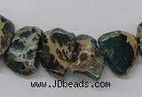 CSE5020 15.5 inches 15*12mm nuggets natural sea sediment jasper chip beads