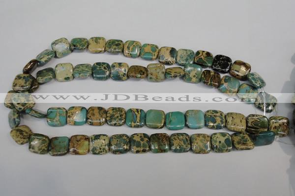 CSE5025 15.5 inches 14*14mm square natural sea sediment jasper beads