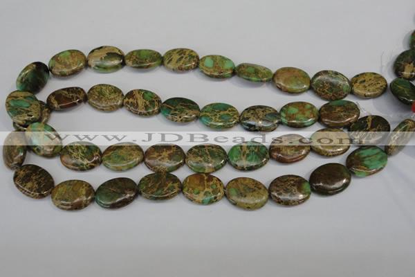 CSE5042 15.5 inches 15*20mm oval natural sea sediment jasper beads