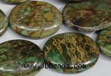 CSE5043 15.5 inches 22*30mm oval natural sea sediment jasper beads