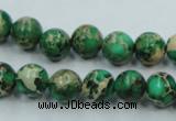 CSE58 15.5 inches 10mm round dyed natural sea sediment jasper beads