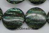 CSG21 15.5 inches 30mm flat round long spar gemstone beads wholesale