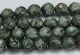 CSH07 15.5 inches 10mm faceted round natural seraphinite beads