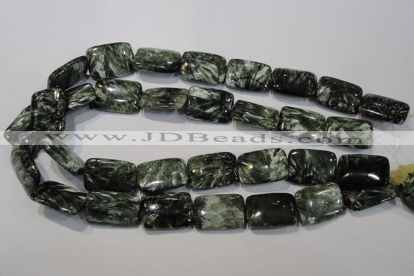 CSH115 15.5 inches 18*25mm rectangle natural seraphinite gemstone beads