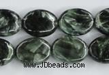 CSH14 15.5 inches 13*18mm oval natural seraphinite beads wholesale