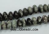 CSI05 15.5 inches 5*10mm rondelle silver scale stone beads wholesale